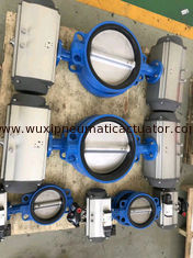 Rack and Pinion Aluminum Pneumatic Rotary Actuator Control Butterfly Valves
