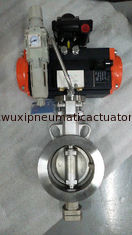 Pneumatic triple eccentric butterfly valve Pneumatic actuator control butterfly valves